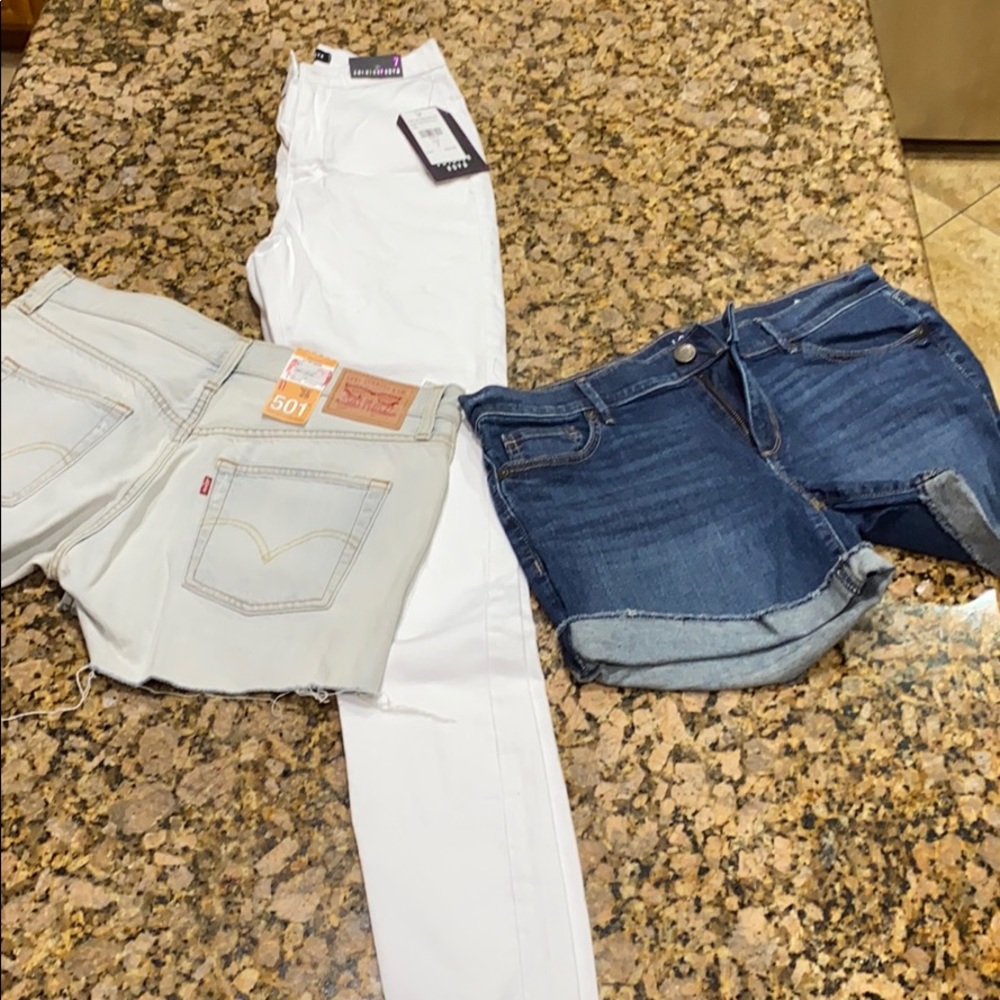 New with tag White jeans. 2 Jean shorts